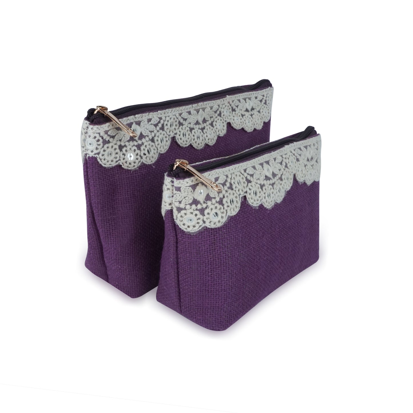 Set of Jute Pouch (Purple)