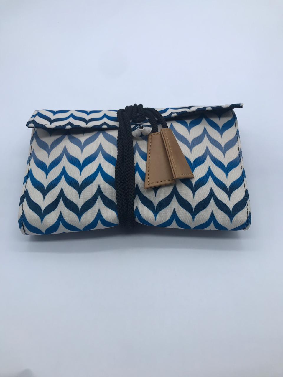 Blue Organizer for USB cables, chargers, electronic accessories