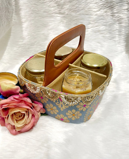Open 4 bottle Basket