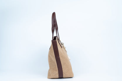 Dusty brown Soft Tote with tassels