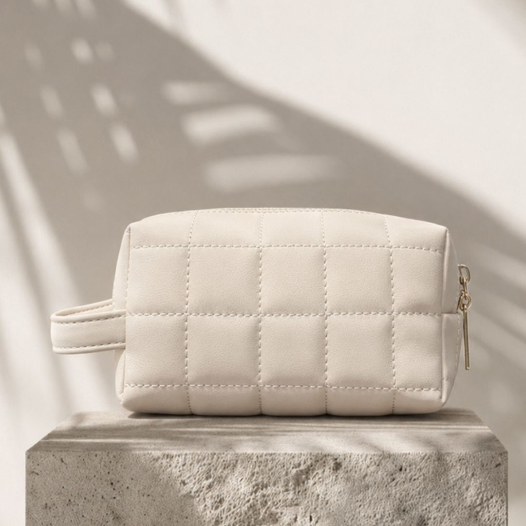 White Makeup Pouch