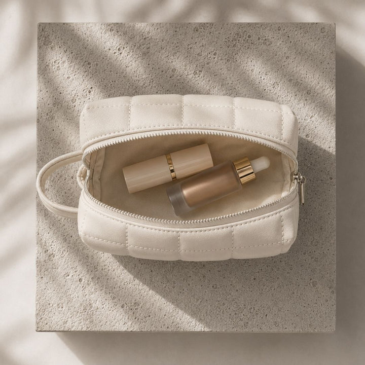 White Makeup Pouch