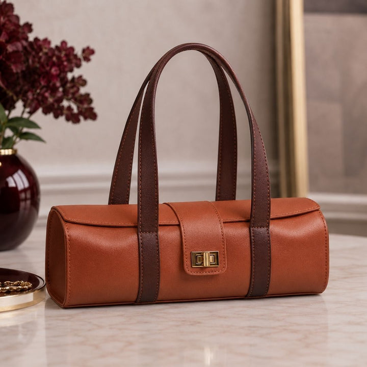 Tan Leather Luxe Bag