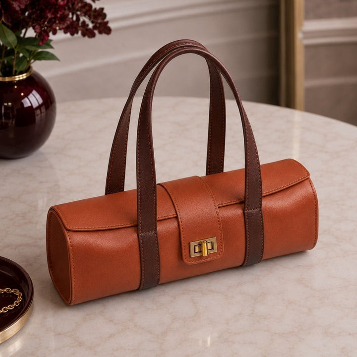 Tan Leather Luxe Bag