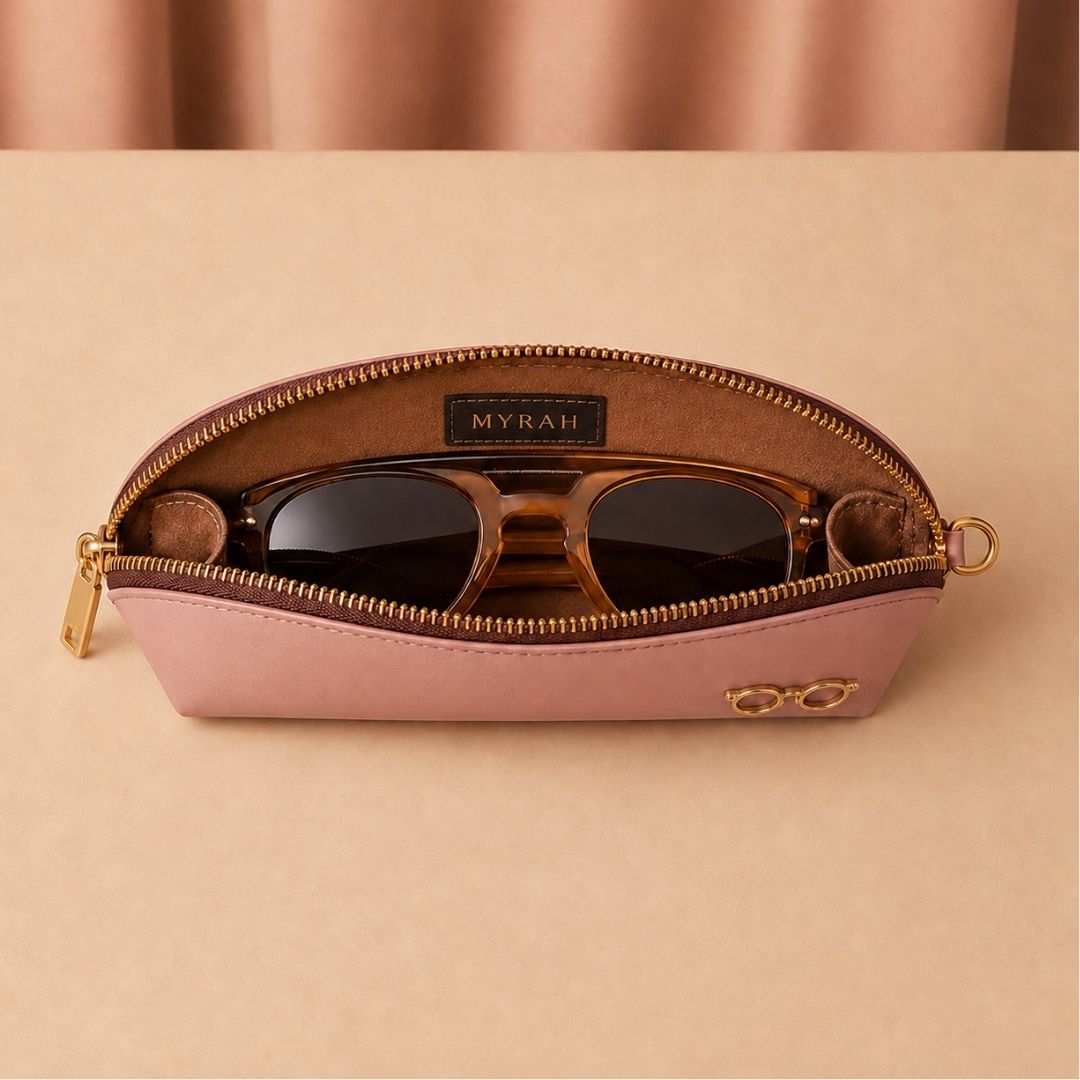 Pastel Brown Glare Pouch