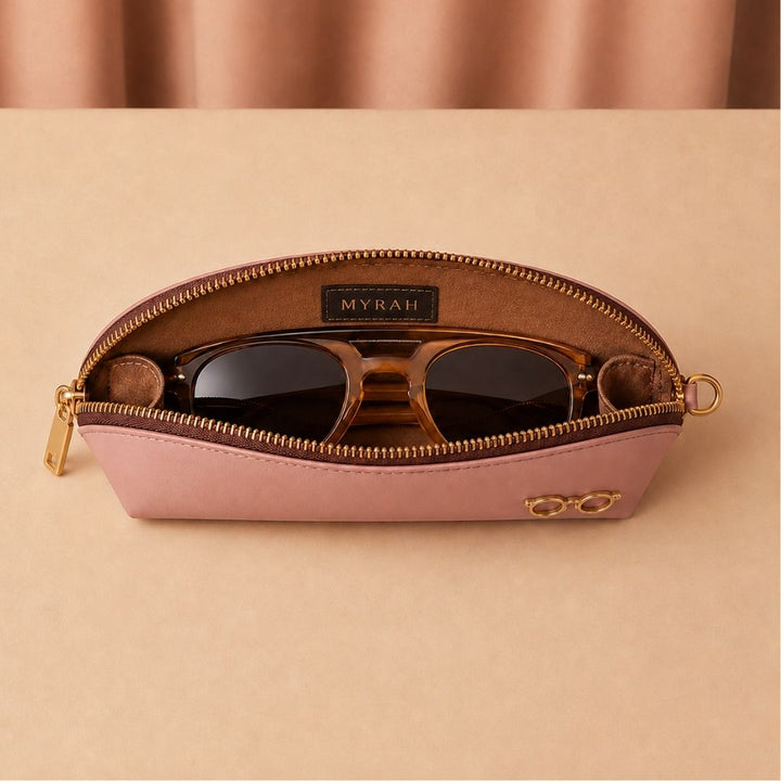 Pastel Brown Glare Pouch