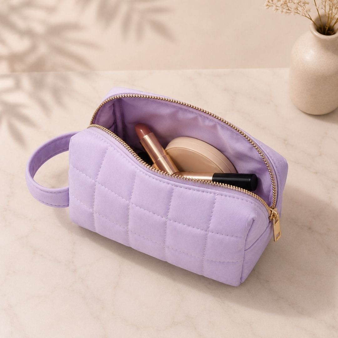 Lilac Makeup Pouch