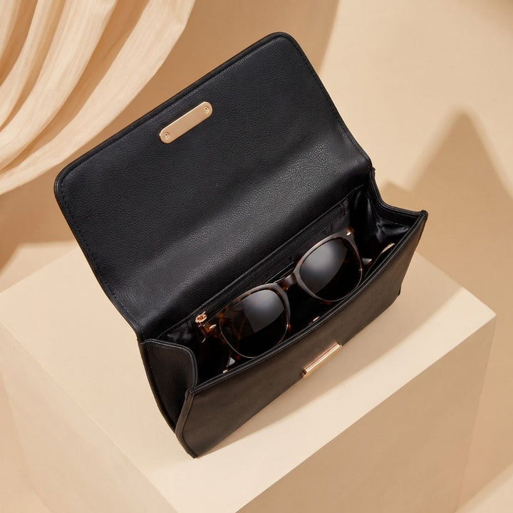 Solid Black Glare Pouch