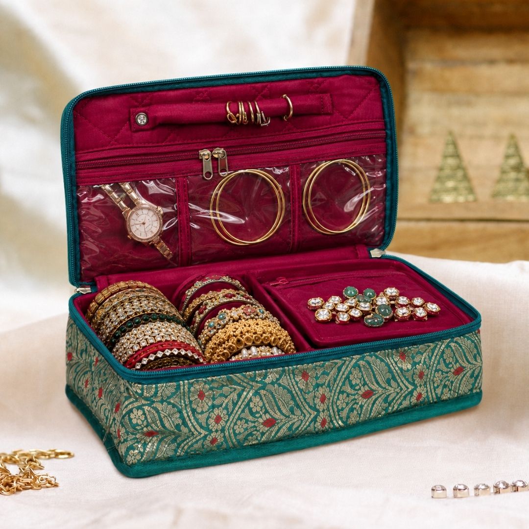 Multipurpose Jewellery Pouch (Green)