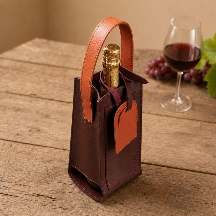 Brown Vino Bag
