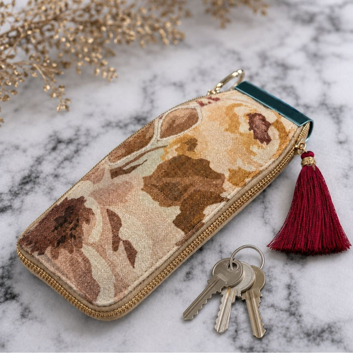 Pastel Leaf Key Pouch