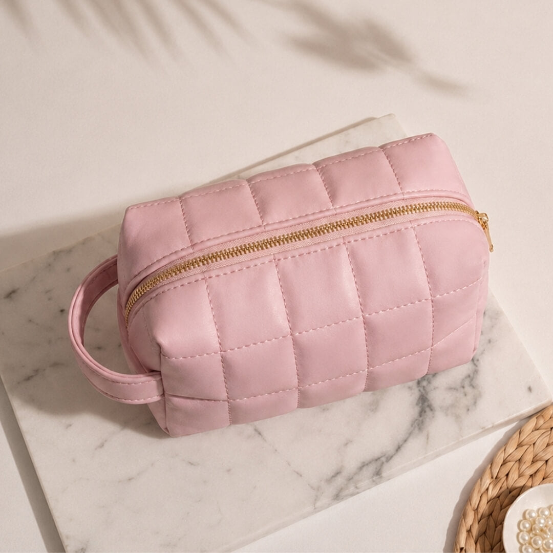Pastel Pink Makeup Pouch