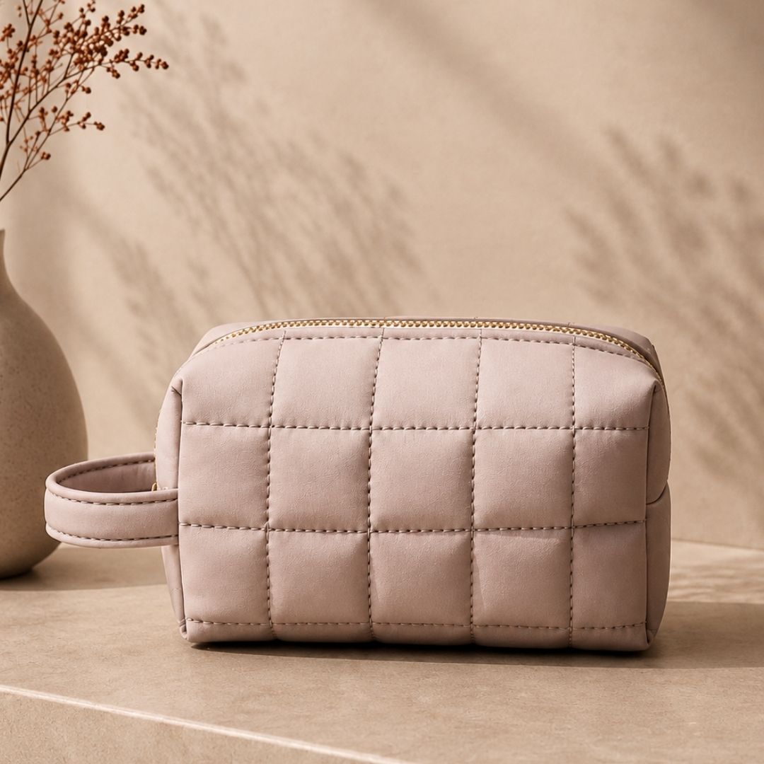 Brown Makeup Pouch