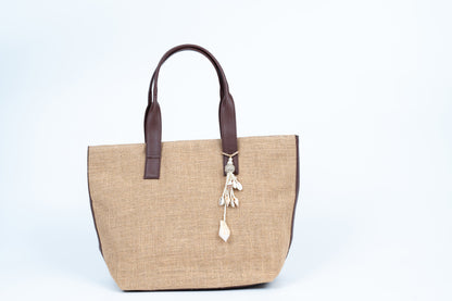 Dusty brown Soft Tote with tassels