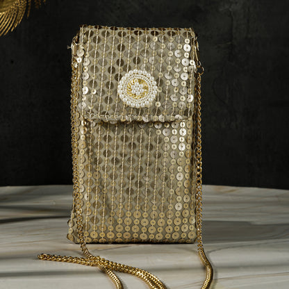 Shimmer Gold Mobile Sling