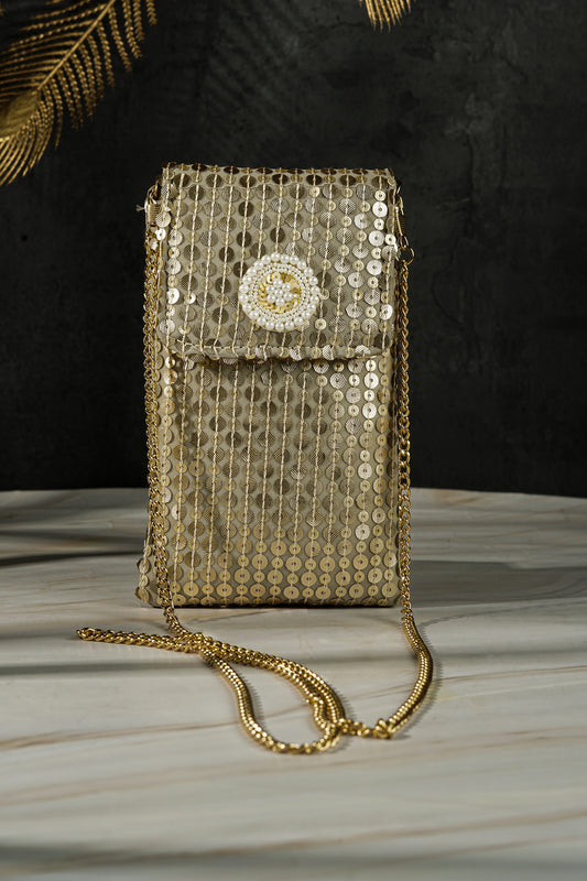 Shimmer Gold Mobile Sling