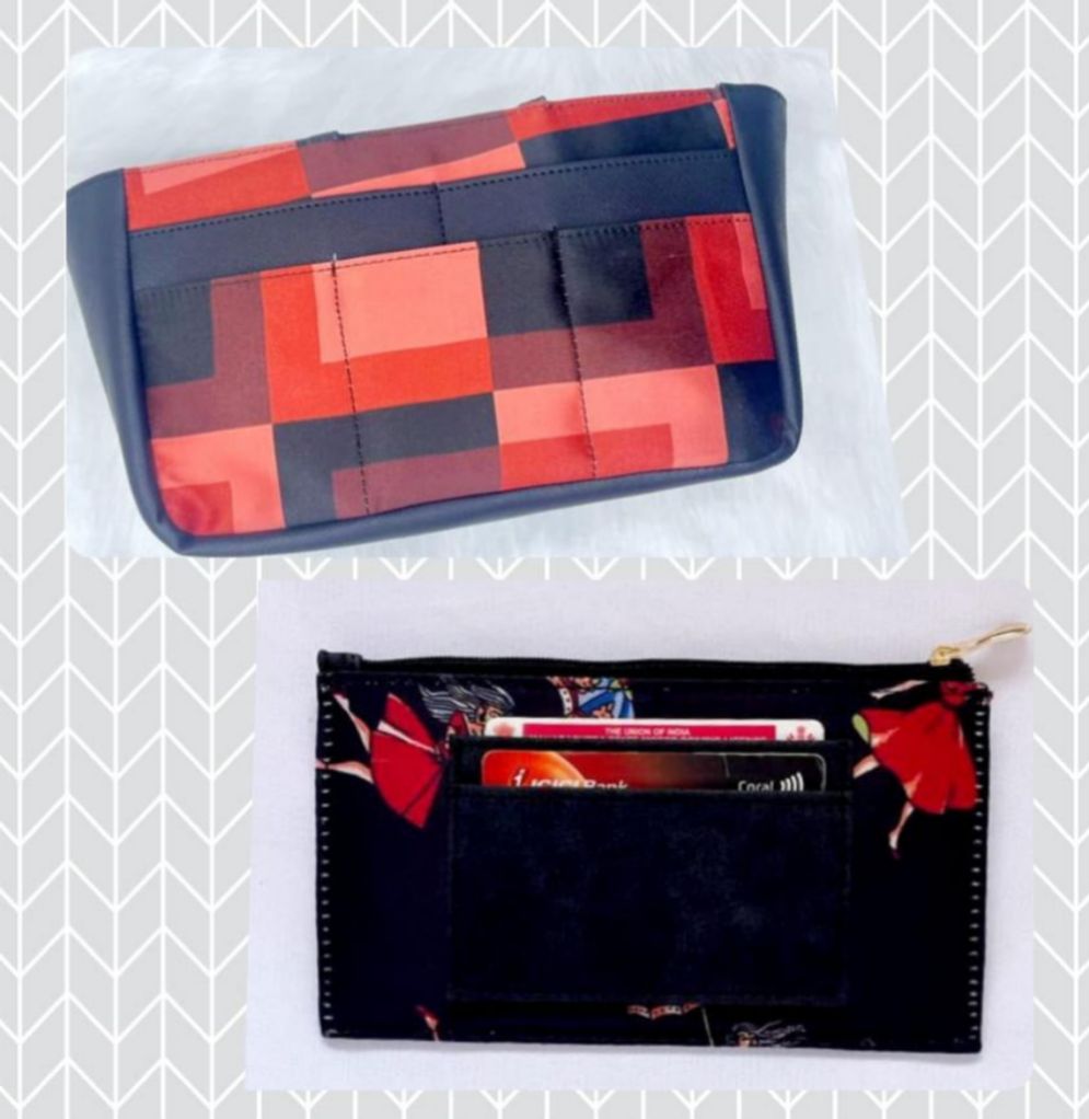 Purse Organizer + credit card wallet Combo.                 4 prints