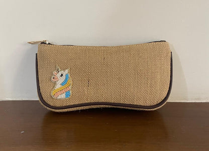 Glam jute pouch Unicorn