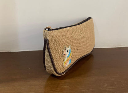 Glam jute pouch Unicorn