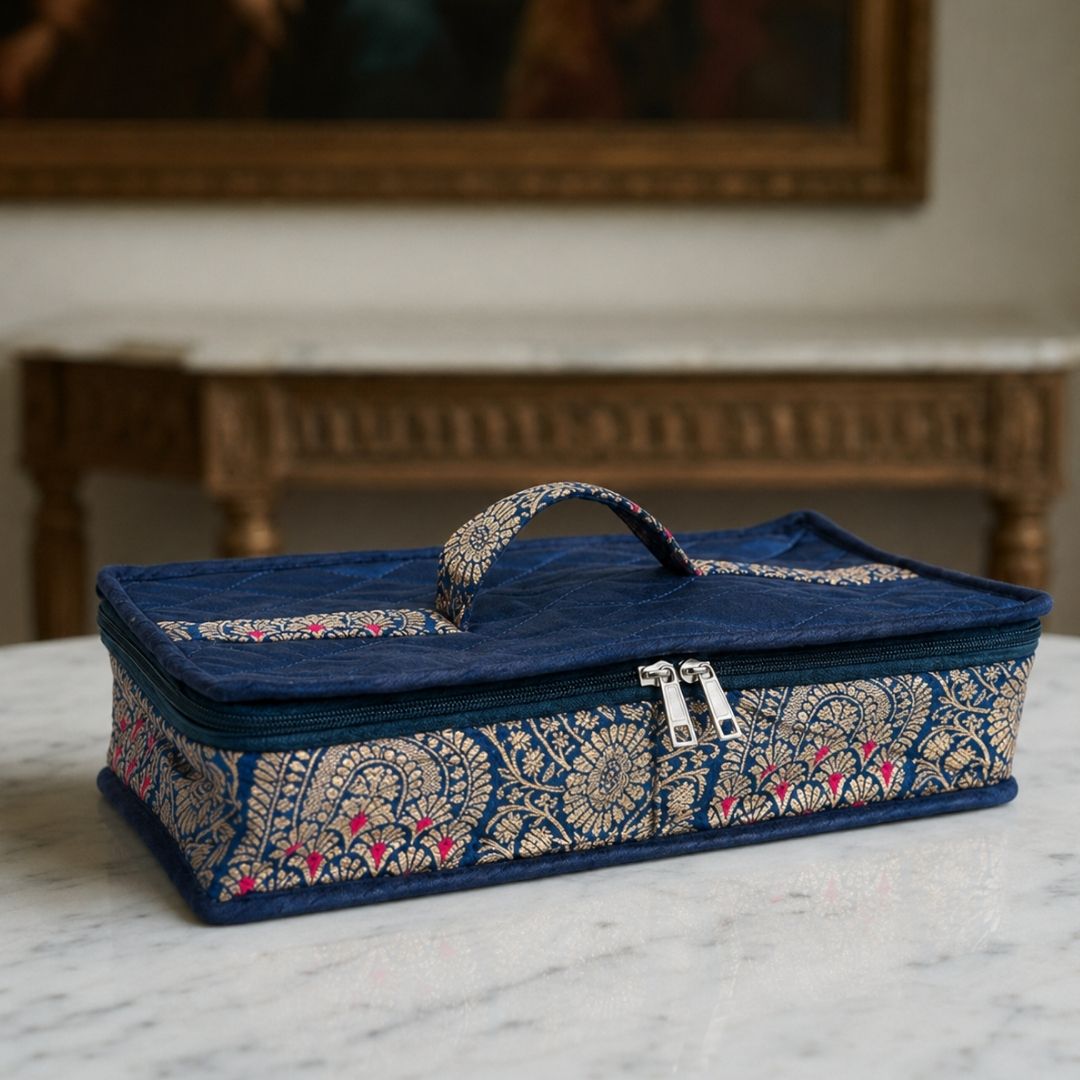 Multipurpose Jewellery Pouch (Blue)