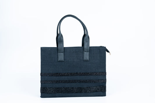 Black Jute Tote