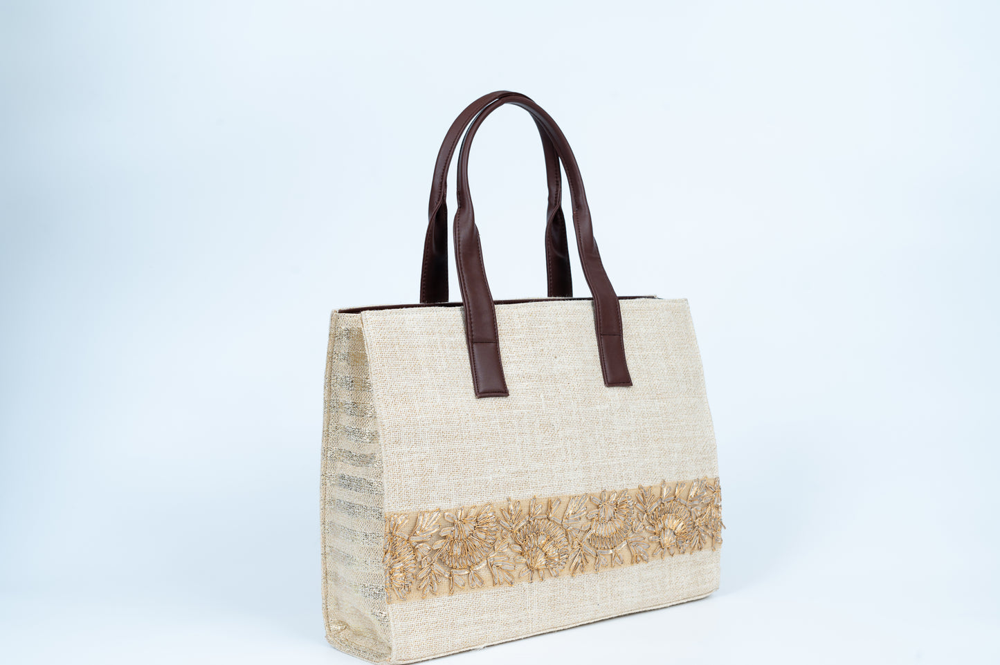 Ivory Tote with Border