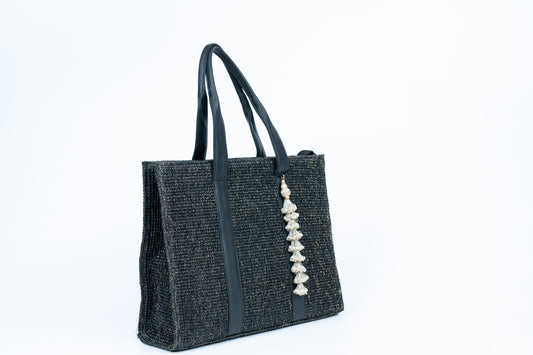 Black Shimmer Tote