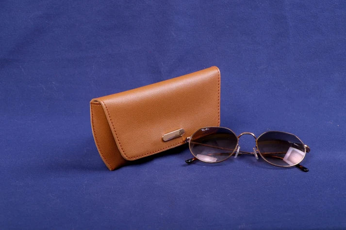 Solid Tan Glare Pouch