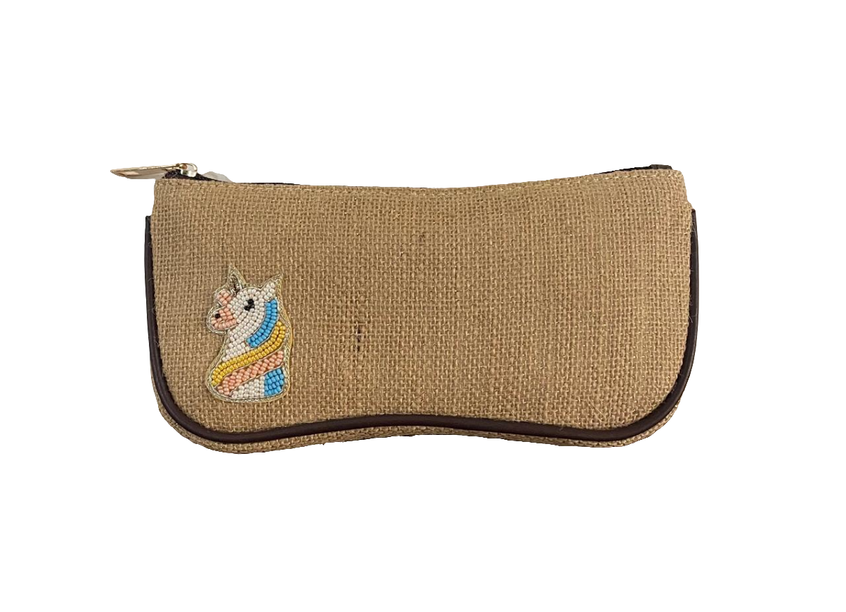 Glam jute pouch Unicorn