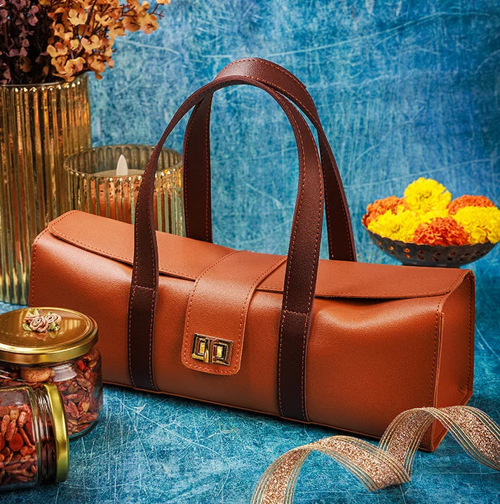 Tan Leather Luxe Bag