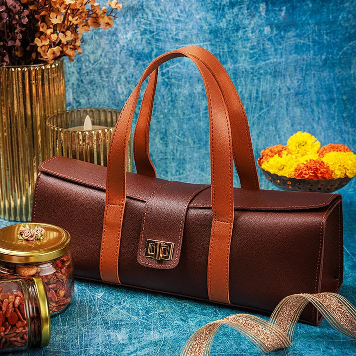 Brown Leather Luxe Bag