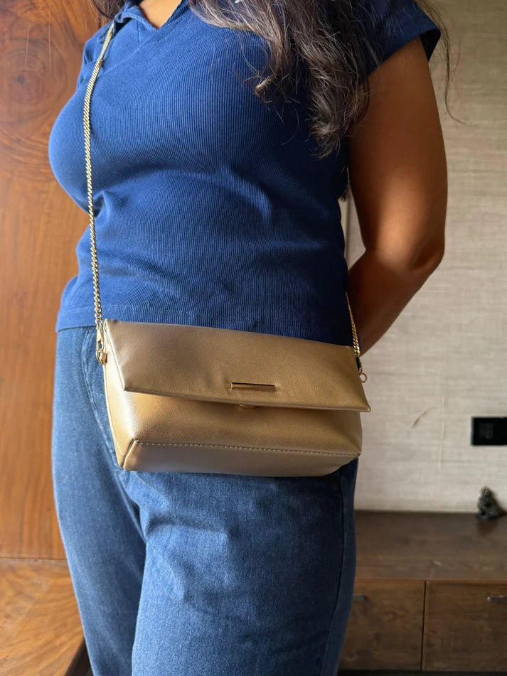 Gold Soft Sling Bag