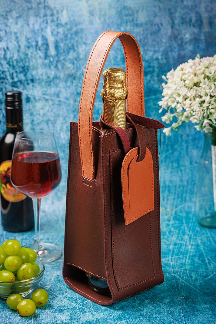 Brown Vino Bag