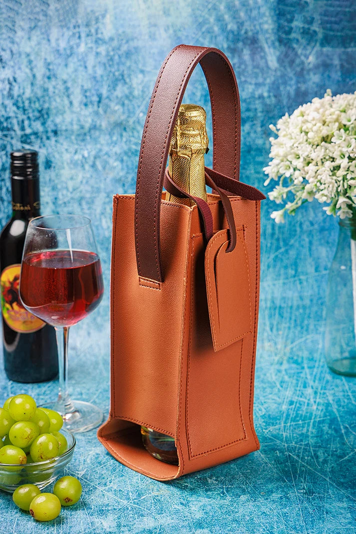 Brown Vino Bag