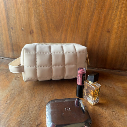Beige Makeup Pouch