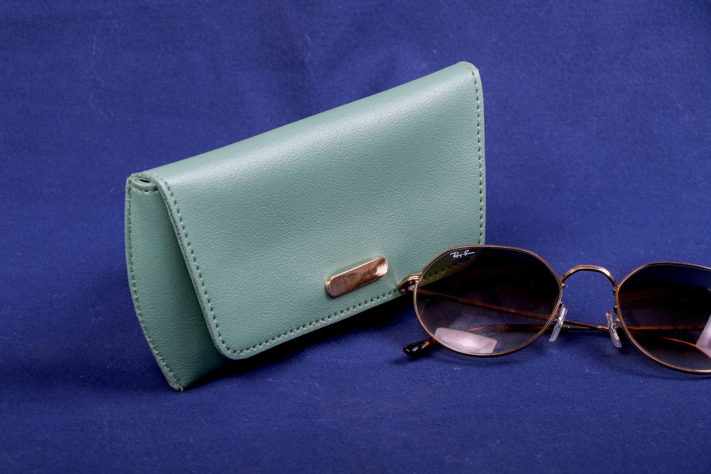 Solid Green Glare Pouch