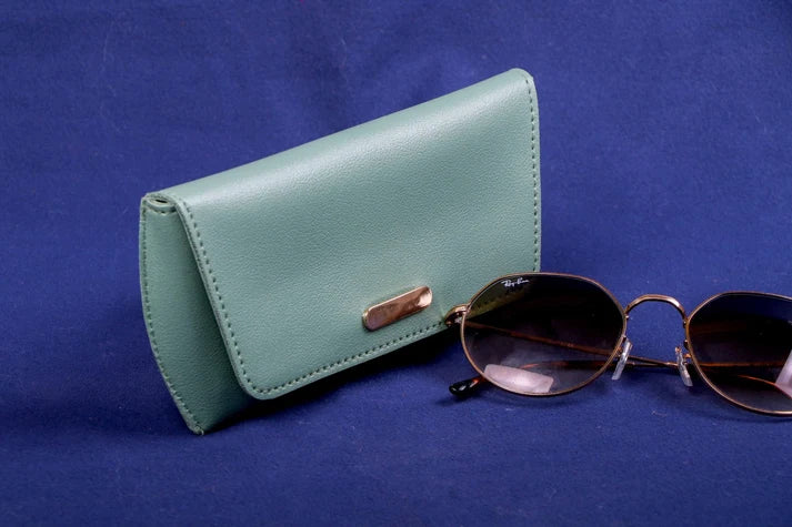 Solid Green Glare Pouch