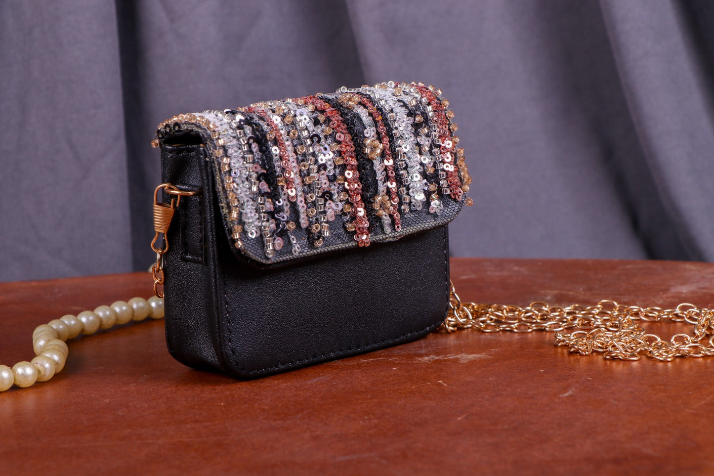 Black Shimmer Mini Sling