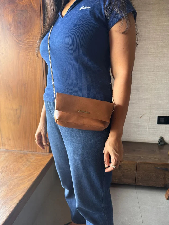 Tan Soft Sling Bag
