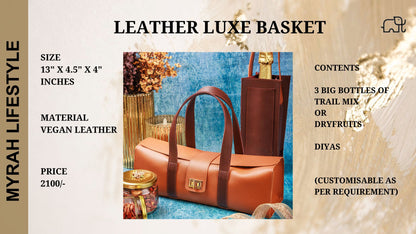 Leather luxe basket