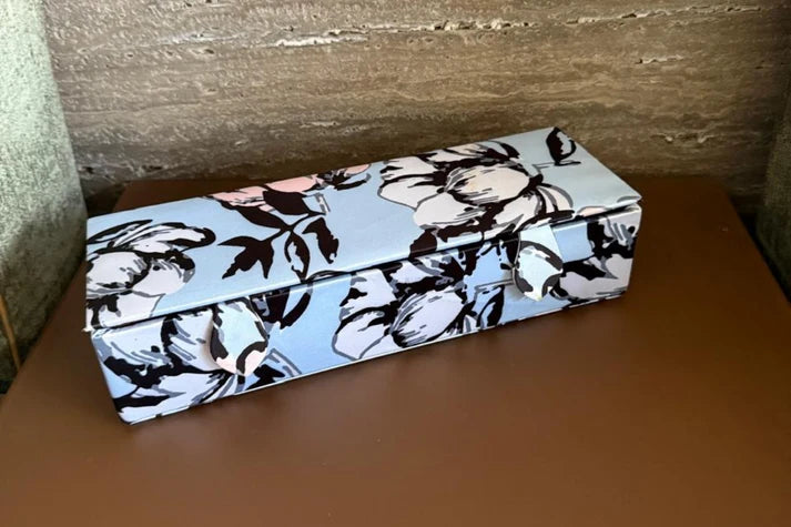 Floral Blue Watch Box