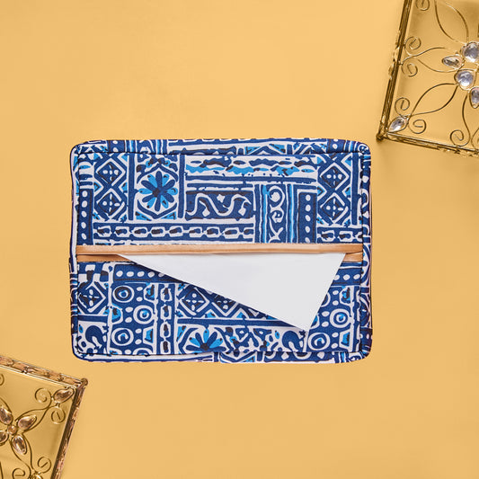 Ethnic Blue Tissue Holder